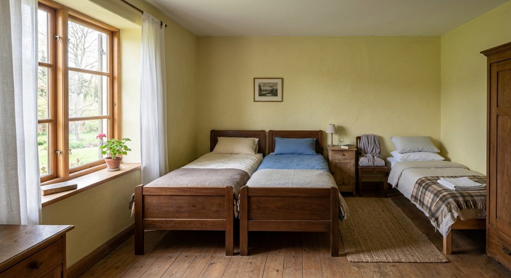 “A bedding for a man, a bedding for his wife, a third for a guest, and the fourth is for the shayṭān”